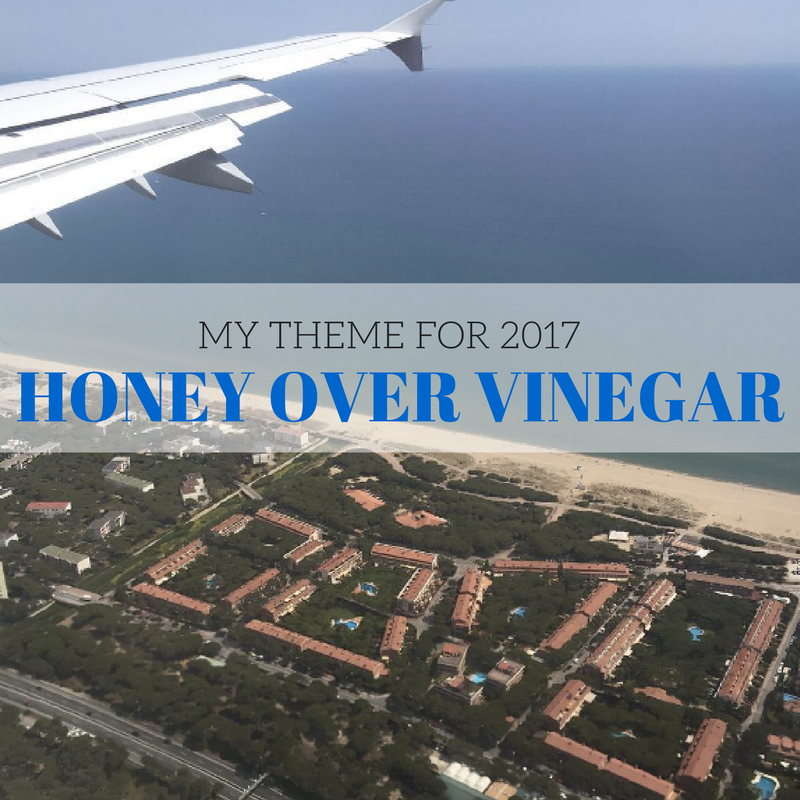 honey over vinegar